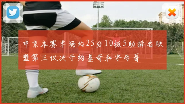 申京本赛季场均25分10板5助排名联盟第三仅次于约基奇和字母哥